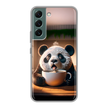 Силиконовый чехол на Samsung Galaxy S22 с принтом смешная панда Силиконовый чехол на Samsung Galaxy S22 с принтом смешная панда