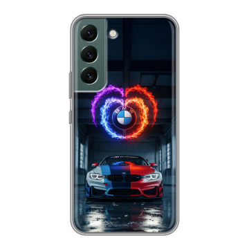 Силиконовый чехол на Samsung Galaxy S22 с принтом BMW БМВ Силиконовый чехол на Samsung Galaxy S22 с принтом BMW БМВ