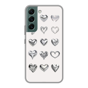 Силиконовый чехол на Samsung Galaxy S22 с принтом Y2K сердечки Силиконовый чехол на Samsung Galaxy S22 с принтом Y2K сердечки