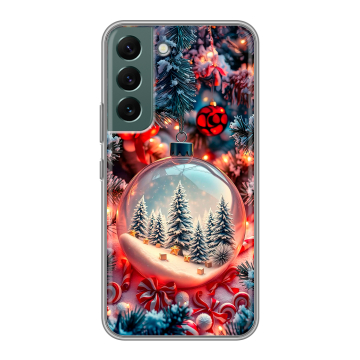 Силиконовый чехол на Samsung Galaxy S22 с принтом Новый год Силиконовый чехол на Samsung Galaxy S22 с принтом Новый год