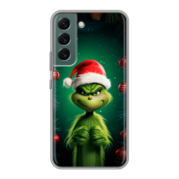 Силиконовый чехол на Samsung Galaxy S22 с принтом Гринч Новый год Рождество Силиконовый чехол на Samsung Galaxy S22 с принтом Гринч Новый год Рождество