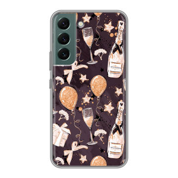 Силиконовый чехол на Samsung Galaxy S22 с принтом Новый год Силиконовый чехол на Samsung Galaxy S22 с принтом Новый год