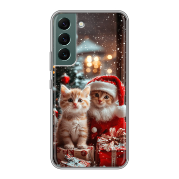 Силиконовый чехол на Samsung Galaxy S22 с принтом Новый год Силиконовый чехол на Samsung Galaxy S22 с принтом Новый год