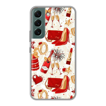 Силиконовый чехол на Samsung Galaxy S22 с принтом Новый год Силиконовый чехол на Samsung Galaxy S22 с принтом Новый год