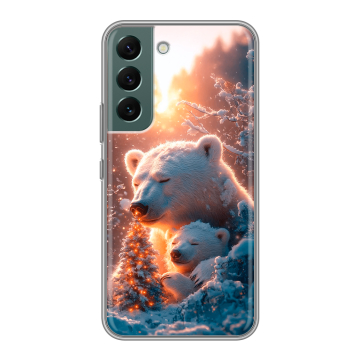 Силиконовый чехол на Samsung Galaxy S22 с принтом Новый год Силиконовый чехол на Samsung Galaxy S22 с принтом Новый год