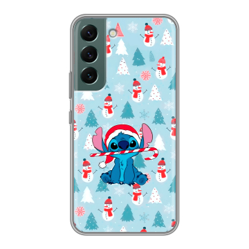 Силиконовый чехол на Samsung Galaxy S22 с принтом Стич Новый год Силиконовый чехол на Samsung Galaxy S22 с принтом Стич Новый год