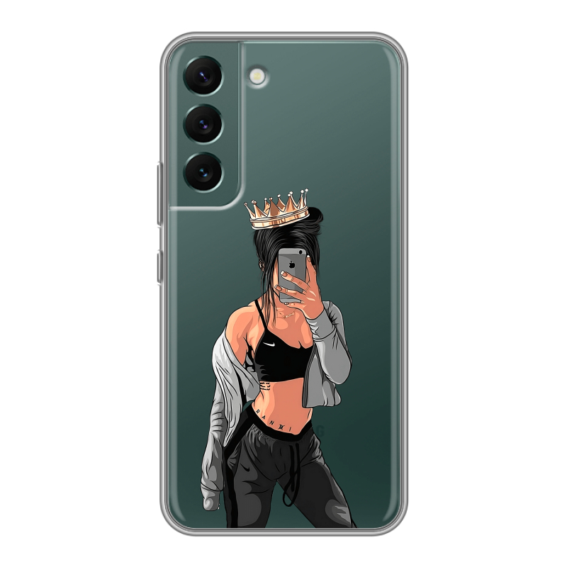 Силиконовый противоударный чехол на Samsung Galaxy S22 с принтом Женские принты Силиконовый противоударный чехол на Samsung Galaxy S22 с принтом Женские принты