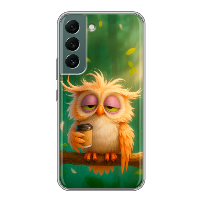 Силиконовый чехол на Samsung Galaxy S22 с принтом сова Силиконовый чехол на Samsung Galaxy S22 с принтом сова