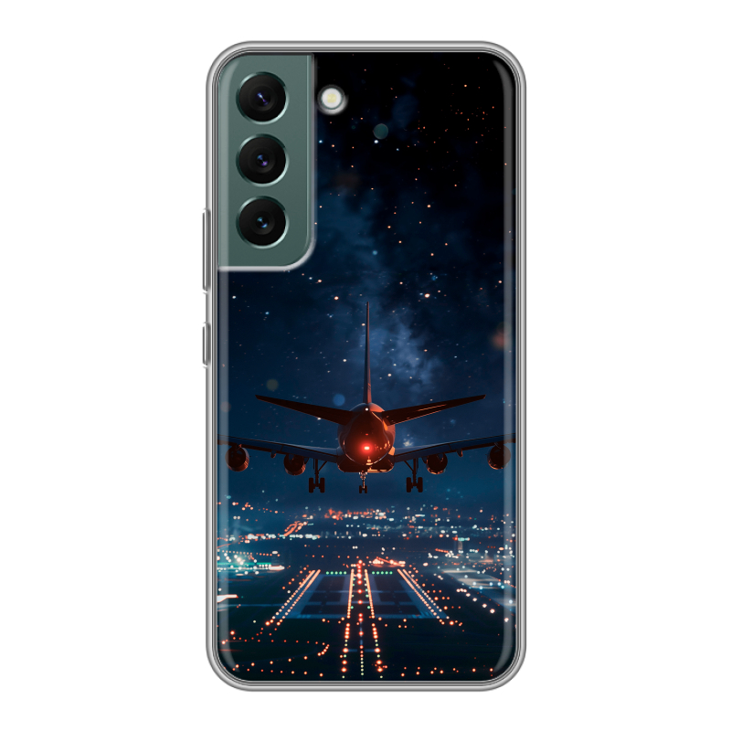 Силиконовый чехол на Samsung Galaxy S22 с принтом самолет Силиконовый чехол на Samsung Galaxy S22 с принтом самолет