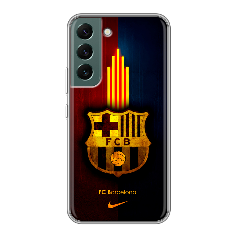 Силиконовый противоударный чехол на Samsung Galaxy S22 с принтом Барселона Barcelona Силиконовый противоударный чехол на Samsung Galaxy S22 с принтом Барселона Barcelona