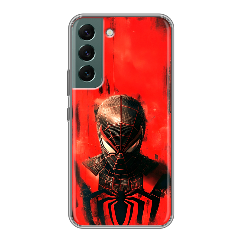 Силиконовый чехол на Samsung Galaxy S22 с принтом человек паук spiderman Силиконовый чехол на Samsung Galaxy S22 с принтом человек паук spiderman