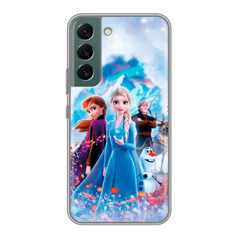 Силиконовый чехол на Samsung Galaxy S22 с принтом Холодное сердце Frozen Силиконовый чехол на Samsung Galaxy S22 с принтом Холодное сердце Frozen
