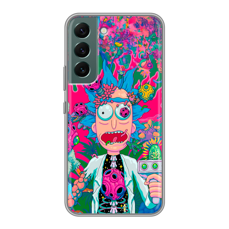 Силиконовый противоударный чехол на Samsung Galaxy S22 с принтом Рик и Морти Rick Morty Силиконовый противоударный чехол на Samsung Galaxy S22 с принтом Рик и Морти Rick Morty