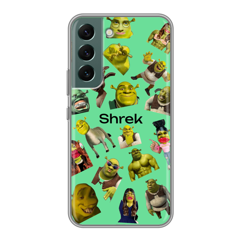Силиконовый чехол на Samsung Galaxy S22 с принтом Шрек Shrek Силиконовый чехол на Samsung Galaxy S22 с принтом Шрек Shrek