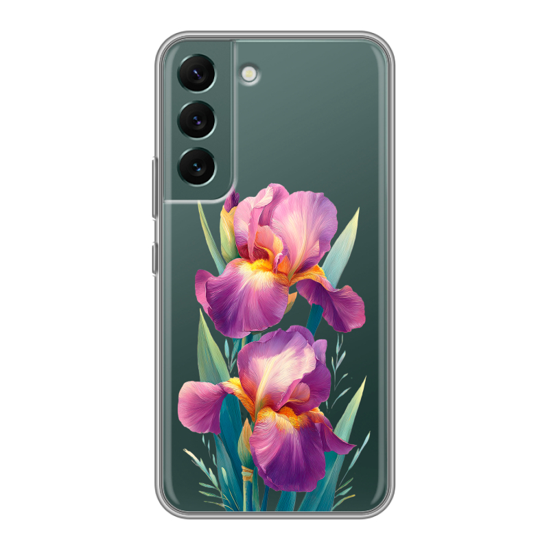 Силиконовый чехол на Samsung Galaxy S22 с принтом Цветы орхидеи Силиконовый чехол на Samsung Galaxy S22 с принтом Цветы орхидеи