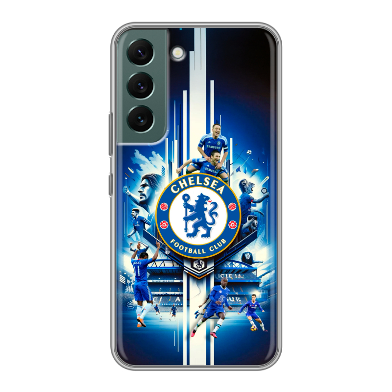 Силиконовый чехол на Samsung Galaxy S22 с принтом Chelsea Челси Силиконовый чехол на Samsung Galaxy S22 с принтом Chelsea Челси
