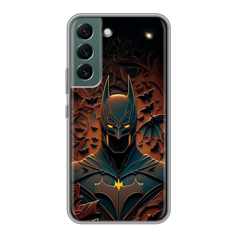 Силиконовый чехол на Samsung Galaxy S22 с принтом Batman Бэтмен Силиконовый чехол на Samsung Galaxy S22 с принтом Batman Бэтмен