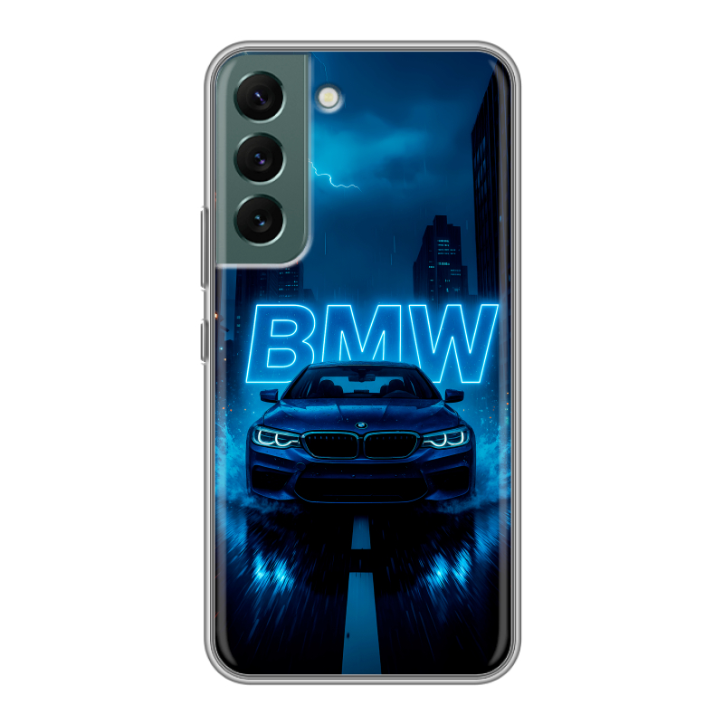 Силиконовый чехол на Samsung Galaxy S22 с принтом BMW БМВ Силиконовый чехол на Samsung Galaxy S22 с принтом BMW БМВ