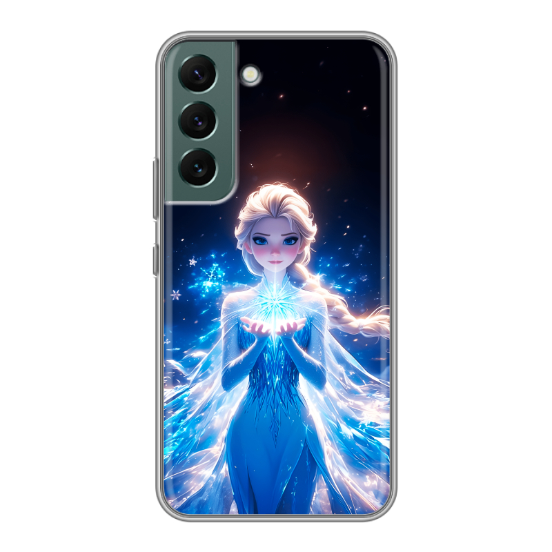 Силиконовый чехол на Samsung Galaxy S22 с принтом Холодное сердце Frozen Силиконовый чехол на Samsung Galaxy S22 с принтом Холодное сердце Frozen