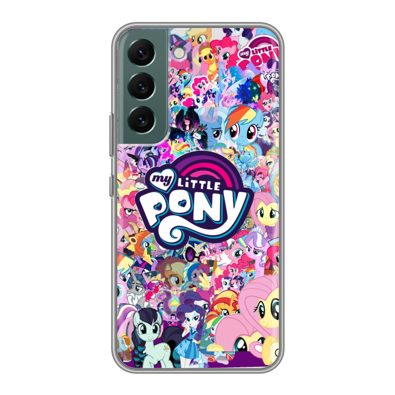 Силиконовый чехол на Samsung Galaxy S22 с принтом My little pony Дружба чудо Силиконовый чехол на Samsung Galaxy S22 с принтом My little pony Дружба чудо