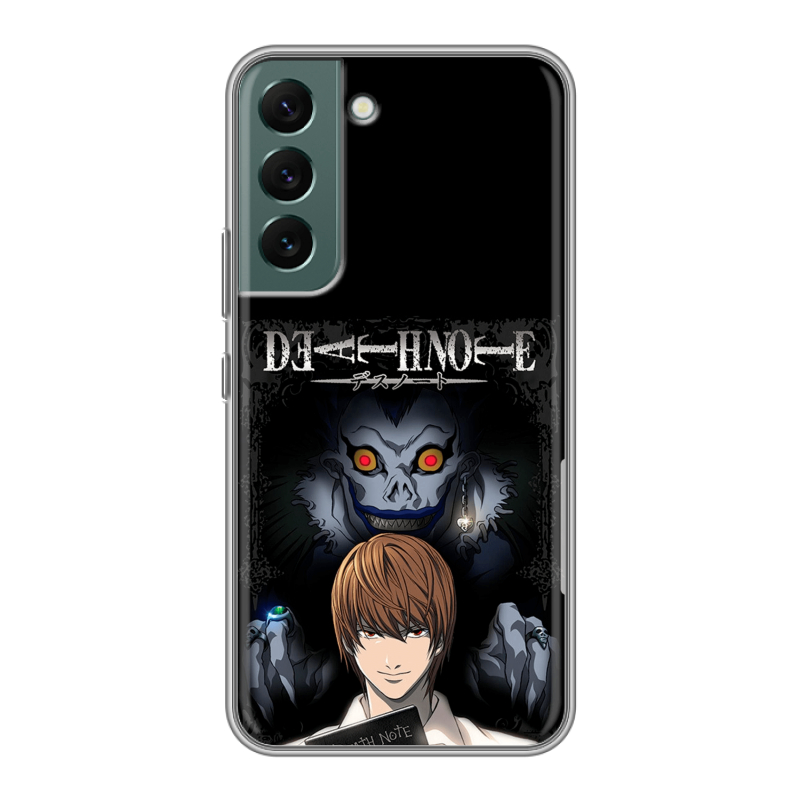 Силиконовый противоударный чехол на Samsung Galaxy S22 с принтом Death note Тетрадь смерти Силиконовый противоударный чехол на Samsung Galaxy S22 с принтом Death note Тетрадь смерти