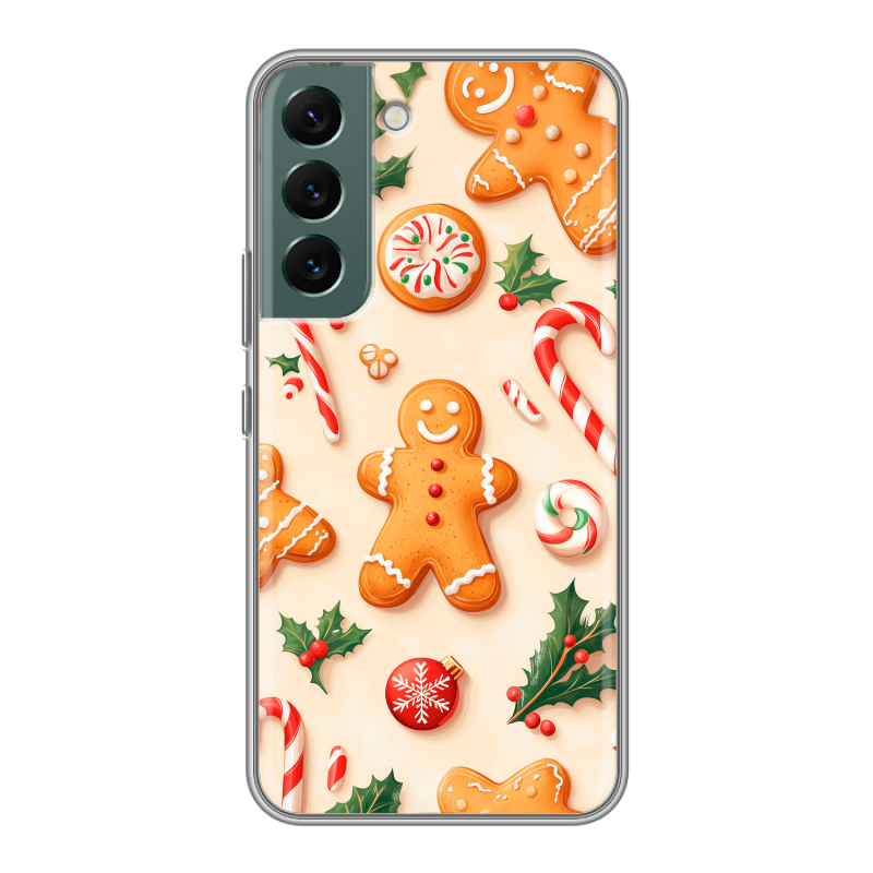 Силиконовый чехол на Samsung Galaxy S22 с принтом Новый год Силиконовый чехол на Samsung Galaxy S22 с принтом Новый год