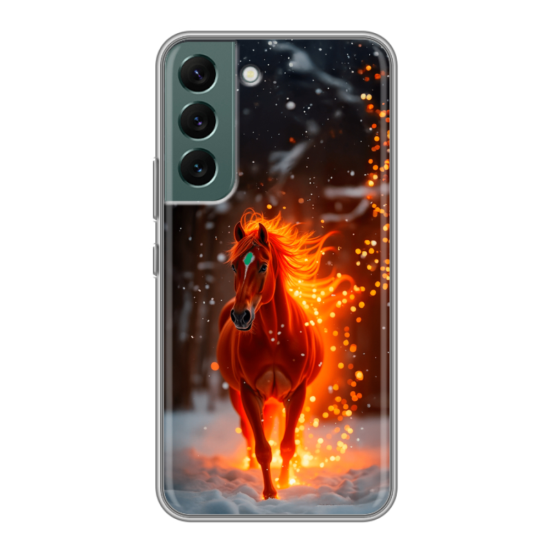 Силиконовый чехол на Samsung Galaxy S22 с принтом Новый год Силиконовый чехол на Samsung Galaxy S22 с принтом Новый год