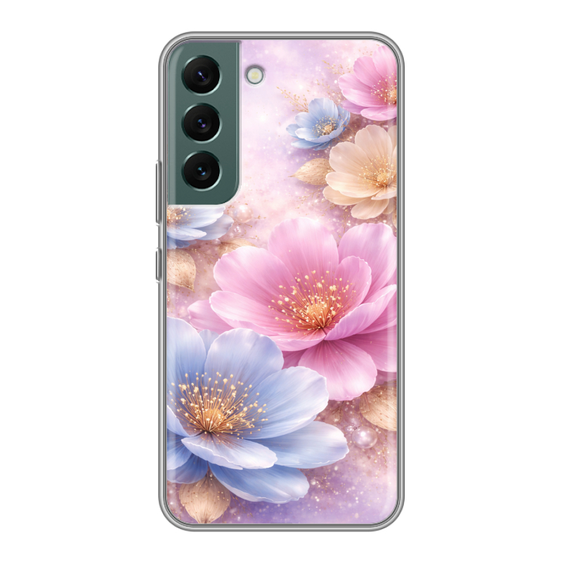 Силиконовый противоударный чехол на Samsung Galaxy S22 с принтом женский Силиконовый противоударный чехол на Samsung Galaxy S22 с принтом женский