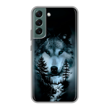 Силиконовый чехол на Samsung Galaxy S22 Plus с принтом Лесной волк Силиконовый чехол на Samsung Galaxy S22 Plus с принтом Лесной волк