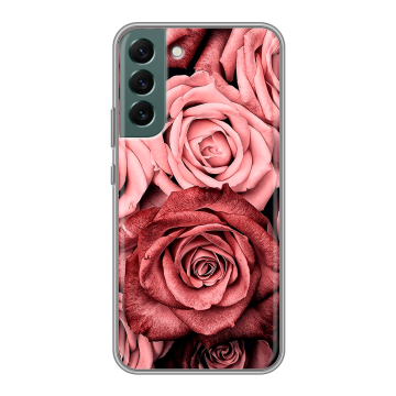 Силиконовый чехол на Samsung Galaxy S22 Plus с принтом Цветы розы Силиконовый чехол на Samsung Galaxy S22 Plus с принтом Цветы розы