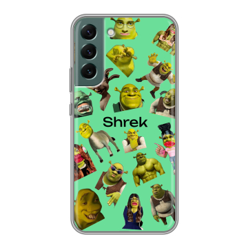 Силиконовый чехол на Samsung Galaxy S22 Plus с принтом Шрек Shrek Силиконовый чехол на Samsung Galaxy S22 Plus с принтом Шрек Shrek