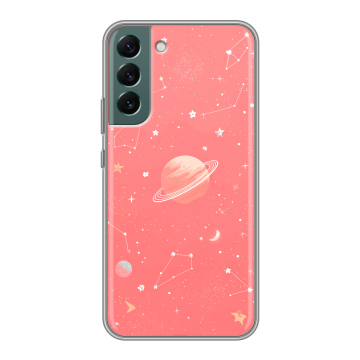 Силиконовый чехол на Samsung Galaxy S22 Plus с принтом Розовый космос Силиконовый чехол на Samsung Galaxy S22 Plus с принтом Розовый космос