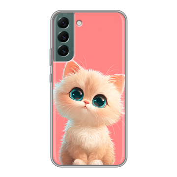 Силиконовый чехол на Samsung Galaxy S22 Plus с принтом Розовый котенок Силиконовый чехол на Samsung Galaxy S22 Plus с принтом Розовый котенок