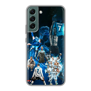 Силиконовый чехол на Samsung Galaxy S22 Plus с принтом Реал Роналдо