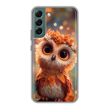 Силиконовый чехол на Samsung Galaxy S22 Plus с принтом Милая сова Силиконовый чехол на Samsung Galaxy S22 Plus с принтом Милая сова