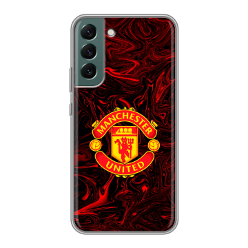 Силиконовый чехол на Samsung Galaxy S22 Plus с принтом Manchester United Силиконовый чехол на Samsung Galaxy S22 Plus с принтом Manchester United