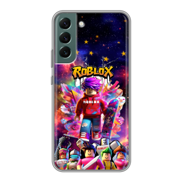 Силиконовый чехол на Samsung Galaxy S22 Plus с принтом Roblox Роблокс