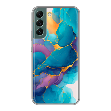 Силиконовый чехол на Samsung Galaxy S22 Plus с принтом Мрамор блестки Силиконовый чехол на Samsung Galaxy S22 Plus с принтом Мрамор блестки