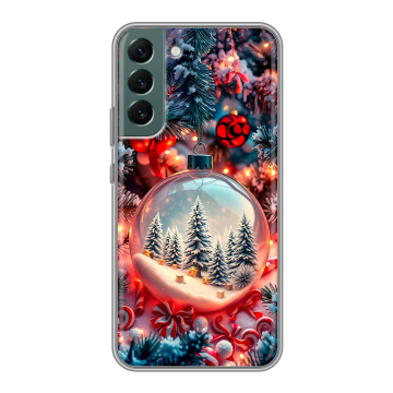 Силиконовый чехол на Samsung Galaxy S22 Plus с принтом Новый год Силиконовый чехол на Samsung Galaxy S22 Plus с принтом Новый год
