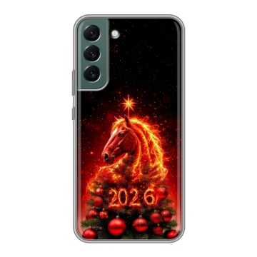 Силиконовый чехол на Samsung Galaxy S22 Plus с принтом Новый год Силиконовый чехол на Samsung Galaxy S22 Plus с принтом Новый год