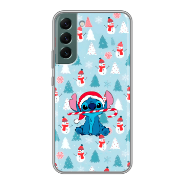 Силиконовый чехол на Samsung Galaxy S22 Plus с принтом Стич Новый год Силиконовый чехол на Samsung Galaxy S22 Plus с принтом Стич Новый год