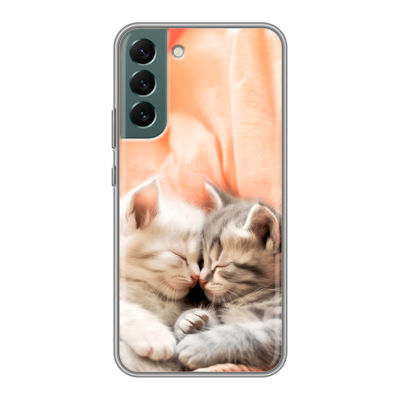 Силиконовый чехол на Samsung Galaxy S22 Plus с принтом Котята Силиконовый чехол на Samsung Galaxy S22 Plus с принтом Котята