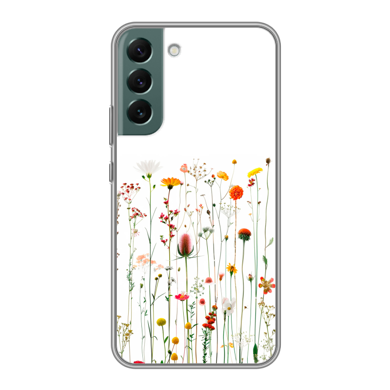 Силиконовый чехол на Samsung Galaxy S22 Plus с принтом цветы Силиконовый чехол на Samsung Galaxy S22 Plus с принтом цветы