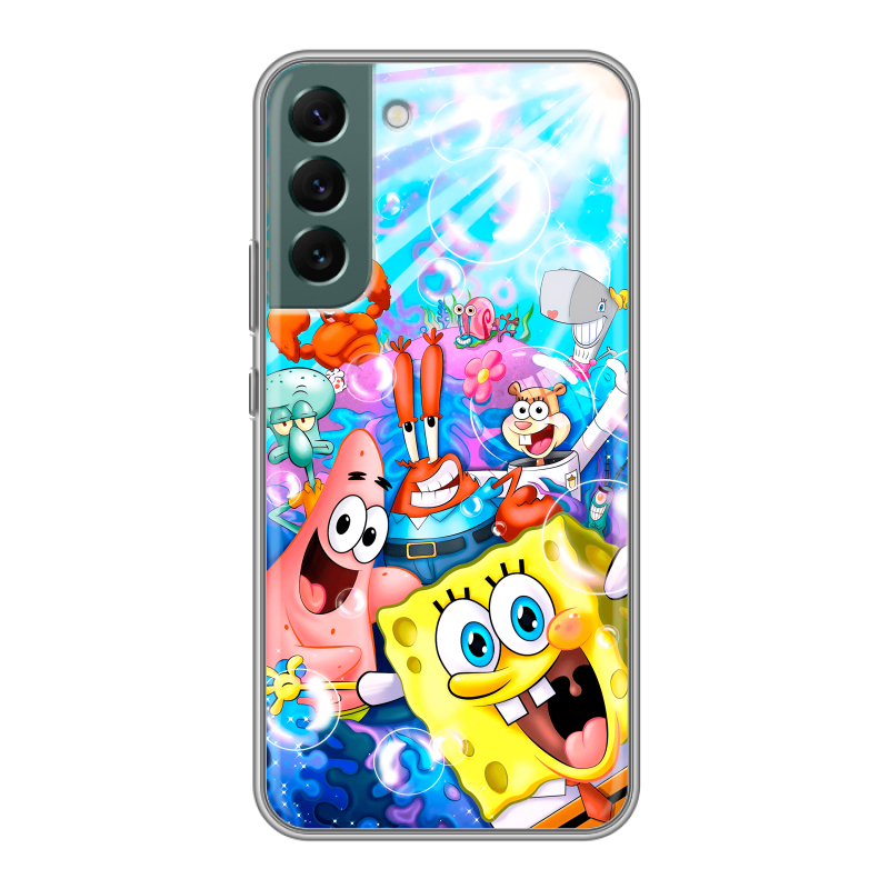 Силиконовый чехол на Samsung Galaxy S22 Plus с принтом спанчбоб спанч боб Силиконовый чехол на Samsung Galaxy S22 Plus с принтом спанчбоб спанч боб