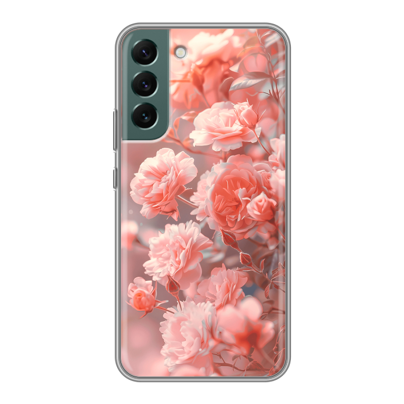 Силиконовый чехол на Samsung Galaxy S22 Plus с принтом Розы цветы Силиконовый чехол на Samsung Galaxy S22 Plus с принтом Розы цветы