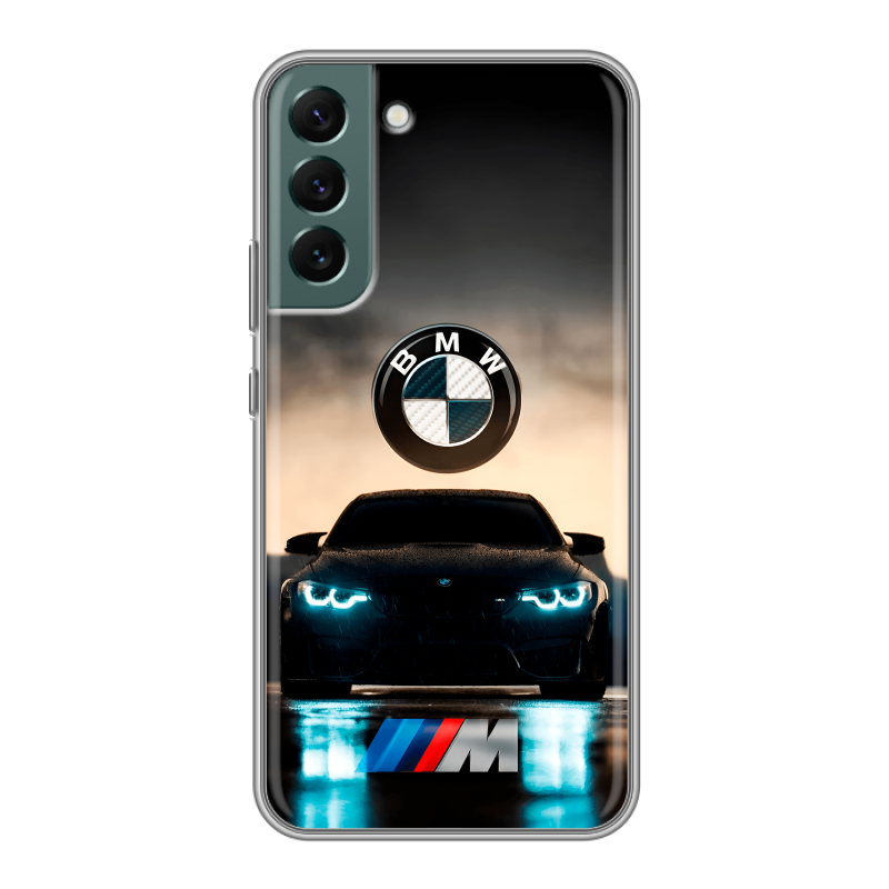 Силиконовый противоударный чехол на Samsung Galaxy S22 Plus с принтом БМВ BMW Силиконовый противоударный чехол на Samsung Galaxy S22 Plus с принтом БМВ BMW