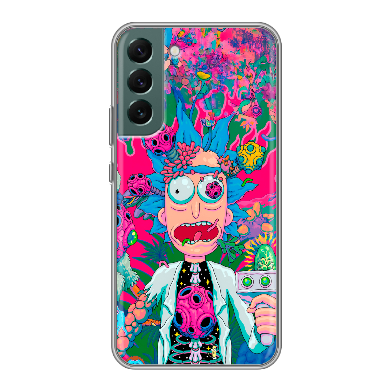 Силиконовый противоударный чехол на Samsung Galaxy S22 Plus с принтом Рик и Морти Rick Morty Силиконовый противоударный чехол на Samsung Galaxy S22 Plus с принтом Рик и Морти Rick Morty
