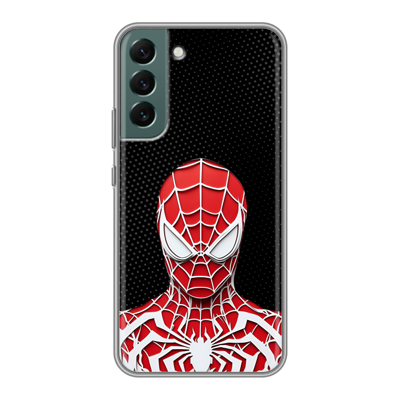 Силиконовый противоударный чехол на Samsung Galaxy S22 Plus с принтом человек паук spiderman Силиконовый противоударный чехол на Samsung Galaxy S22 Plus с принтом человек паук spiderman