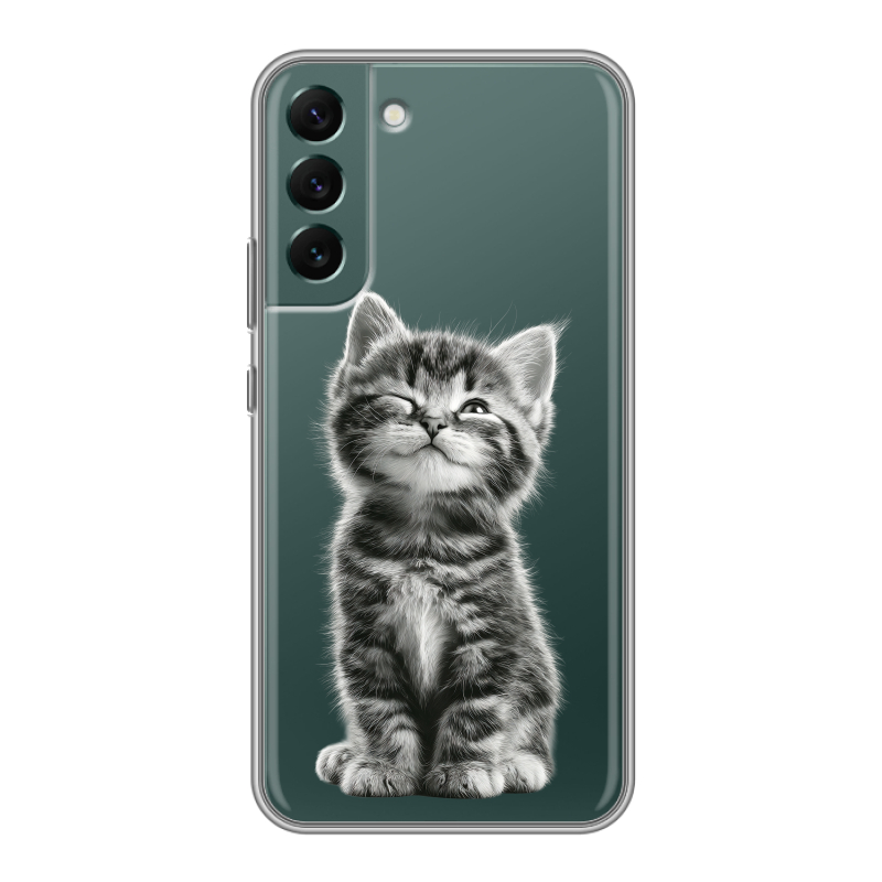 Силиконовый чехол на Samsung Galaxy S22 Plus с принтом Котенок Силиконовый чехол на Samsung Galaxy S22 Plus с принтом Котенок
