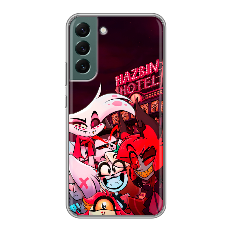 Силиконовый чехол на Samsung Galaxy S22 Plus с принтом Hazbin Hotel Отель Хазбин Силиконовый чехол на Samsung Galaxy S22 Plus с принтом Hazbin Hotel Отель Хазбин